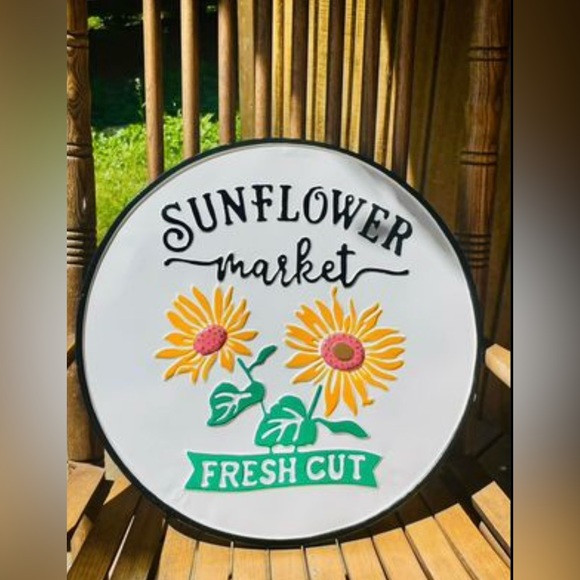 Sunflower Market Metal Enamel Sign - Picture 6 of 10